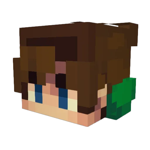 Zz_mnemonic Minecraft avatar head, 3D render