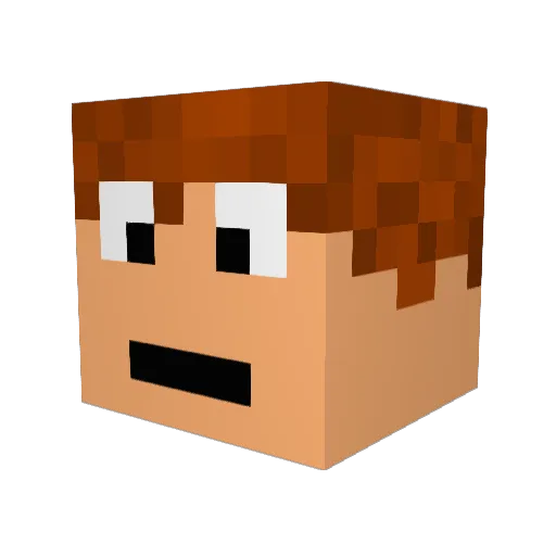 ZzamanN Minecraft avatar head, 3D render