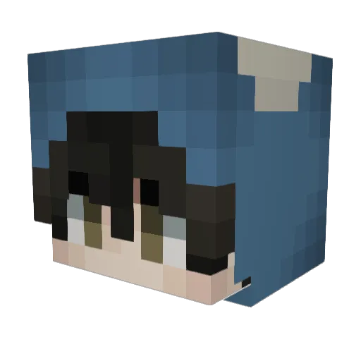 Zzamanbo Minecraft avatar head, 3D render