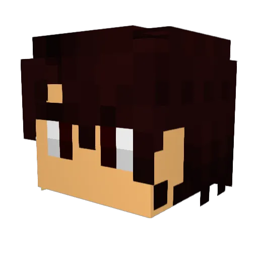 Zzann Minecraft avatar head, 3D render