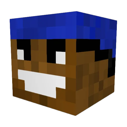 Zzexy Minecraft avatar head, 3D render