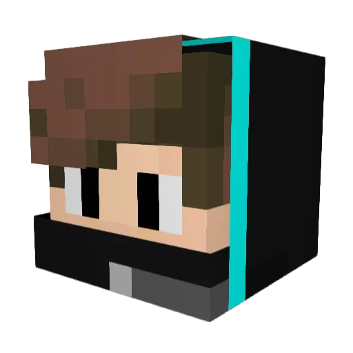 Zzhostz188 Minecraft avatar head, 3D render