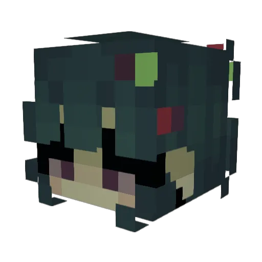 ZzivZz Minecraft avatar head, 3D render