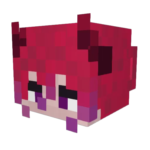 ZzloiZz Minecraft avatar head, 3D render