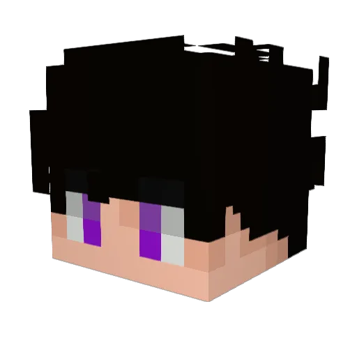 Zzodac Minecraft avatar head, 3D render
