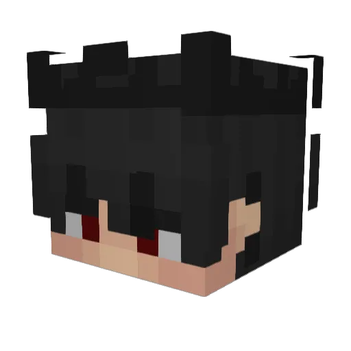 Zzou0 Minecraft avatar head, 3D render