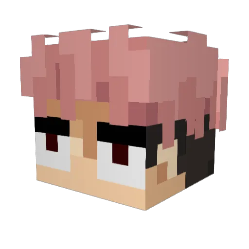 Zzunith Minecraft avatar head, 3D render