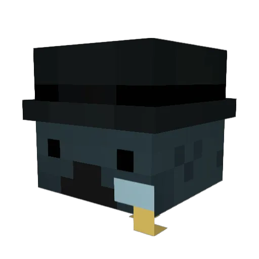 Zzyiow Minecraft avatar head, 3D render