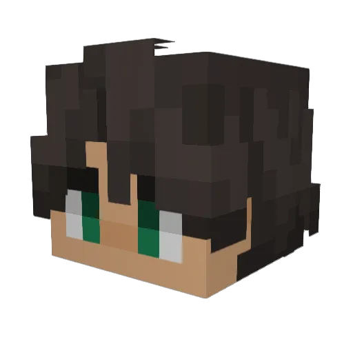 Zzynkx Minecraft avatar head, 3D render