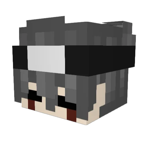 Zzz0322 Minecraft avatar head, 3D render