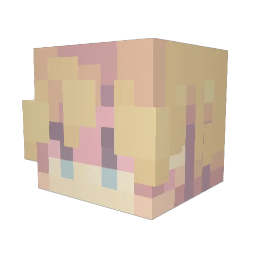 Zzztc Minecraft avatar head, 3D render