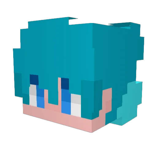 Zzzz734 Minecraft avatar head, 3D render