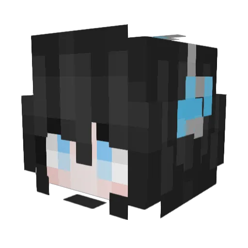 Zzzzzzzj Minecraft avatar head, 3D render