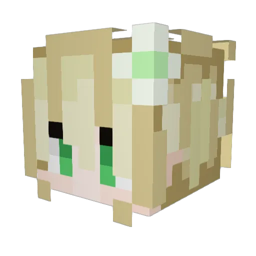 _00000_00000_ Minecraft avatar head, 3D render