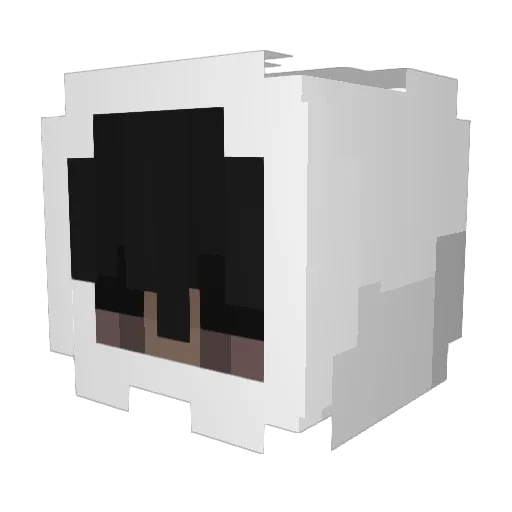 _027_ Minecraft avatar head, 3D render