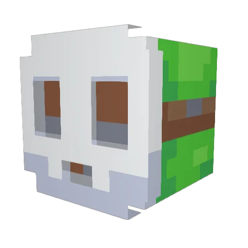 _0D0_ Minecraft avatar head, 3D render