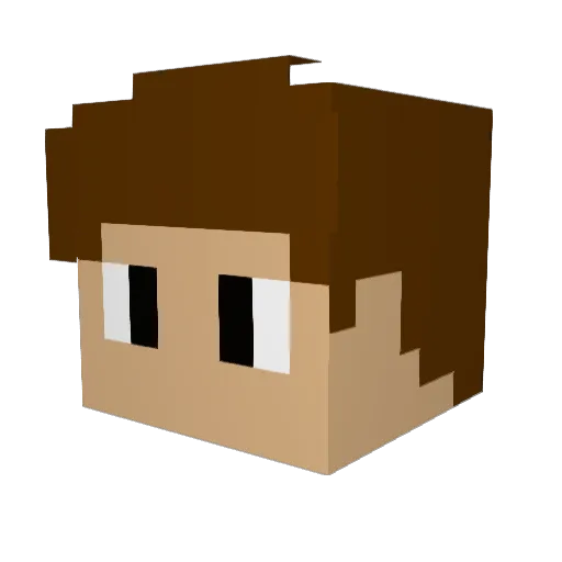 _0M3GA__ Minecraft avatar head, 3D render