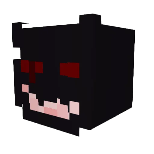 _0P Minecraft avatar head, 3D render