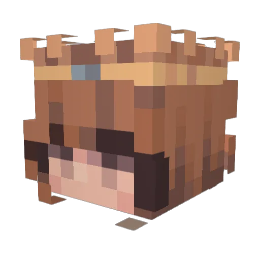 _0_Brianna_0_ Minecraft avatar head, 3D render
