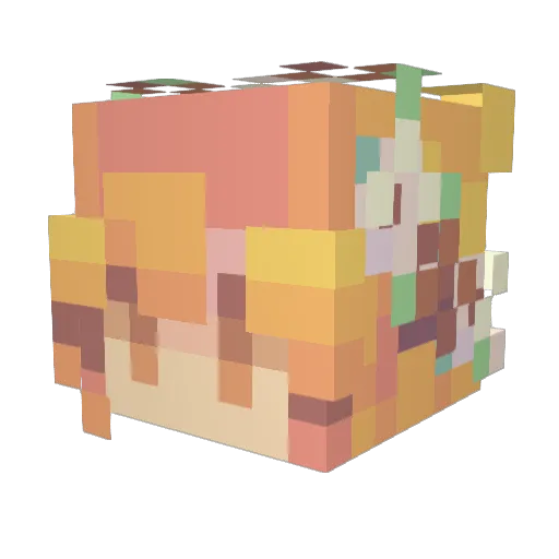 _0pal Minecraft avatar head, 3D render