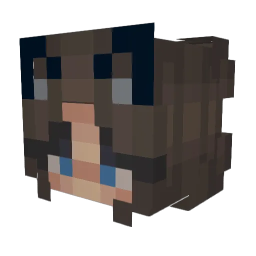 _0tt3r_ Minecraft avatar head, 3D render