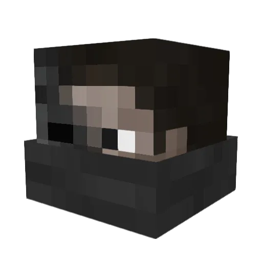 _0wn3d_ Minecraft avatar head, 3D render