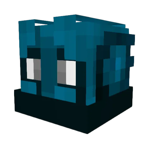 _11CPS Minecraft avatar head, 3D render