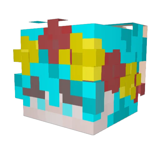 _12XZC12_ Minecraft avatar head, 3D render