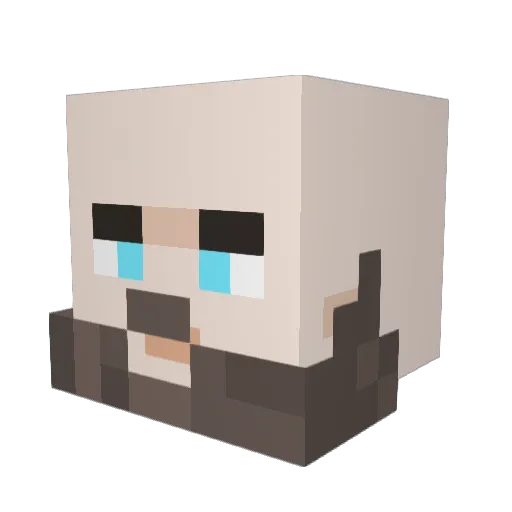 _1465 Minecraft avatar head, 3D render
