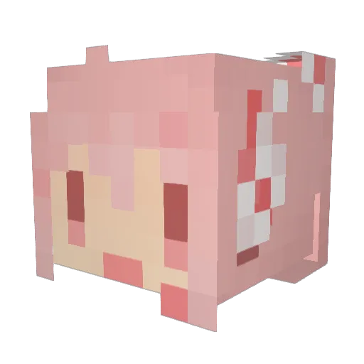 _161 Minecraft avatar head, 3D render