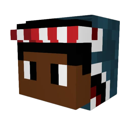 _17ms_ Minecraft avatar head, 3D render