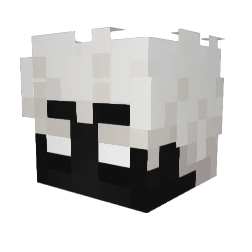 _190_ Minecraft avatar head, 3D render