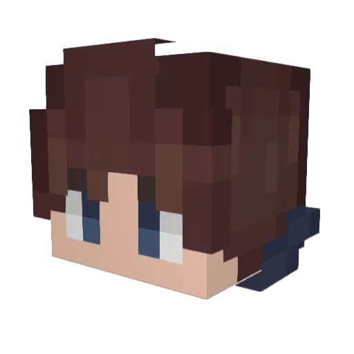 _1f_ Minecraft avatar head, 3D render