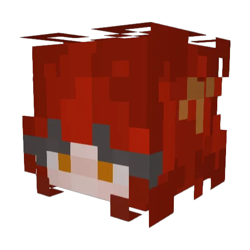 _1ina Minecraft avatar head, 3D render