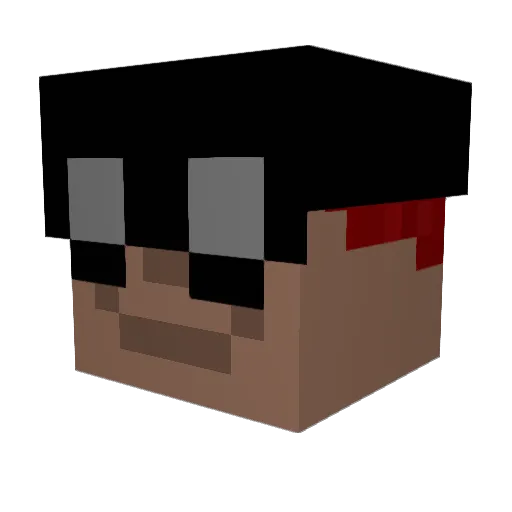 _1lf Minecraft avatar head, 3D render