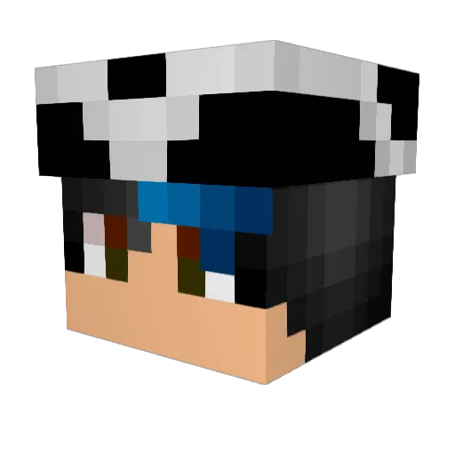 _1st Minecraft avatar head, 3D render