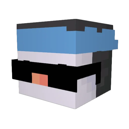 _1szefu1_ Minecraft avatar head, 3D render