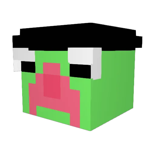 _2005 Minecraft avatar head, 3D render