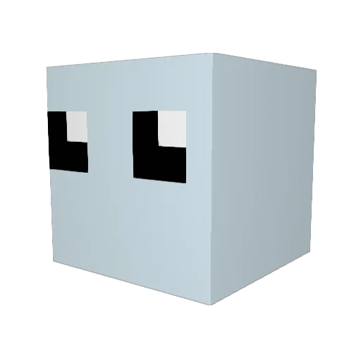 _2222_ Minecraft avatar head, 3D render