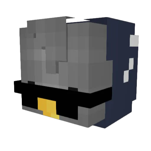 _24Karat Minecraft avatar head, 3D render