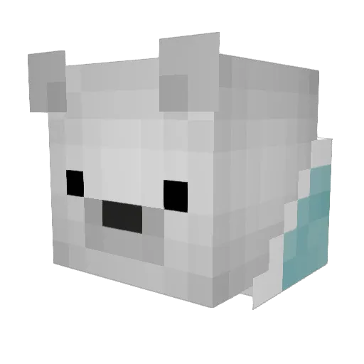 _28_ Minecraft avatar head, 3D render
