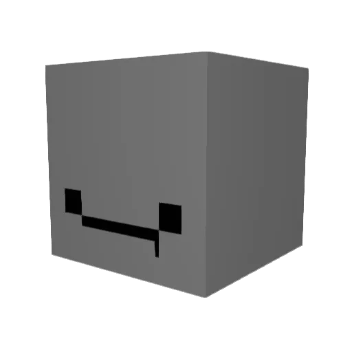 _31A Minecraft avatar head, 3D render