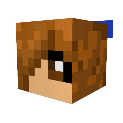 _33olga33_ Minecraft avatar head, 3D render