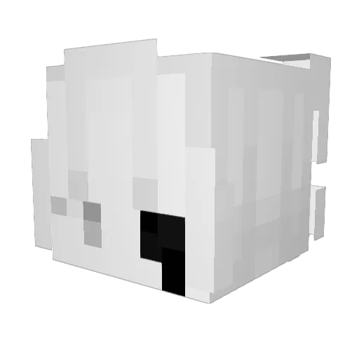 _3521_ Minecraft avatar head, 3D render