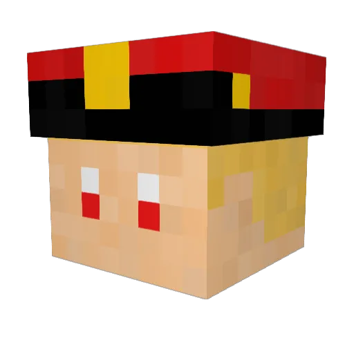 _3681_ Minecraft avatar head, 3D render