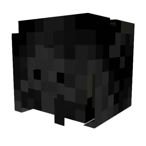 _3_3_3 Minecraft avatar head, 3D render