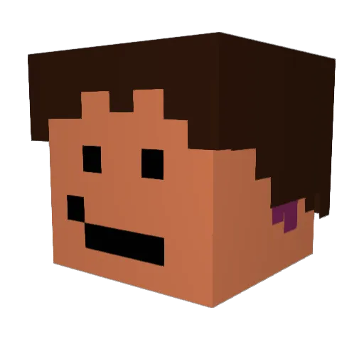 _3_D_ Minecraft avatar head, 3D render