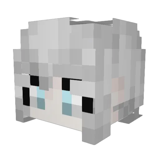 _3a_ Minecraft avatar head, 3D render