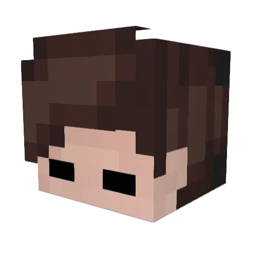 _3enin Minecraft avatar head, 3D render