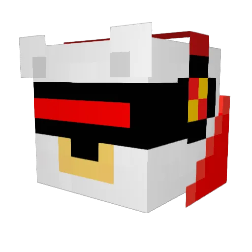 _3lacksknight_ Minecraft avatar head, 3D render